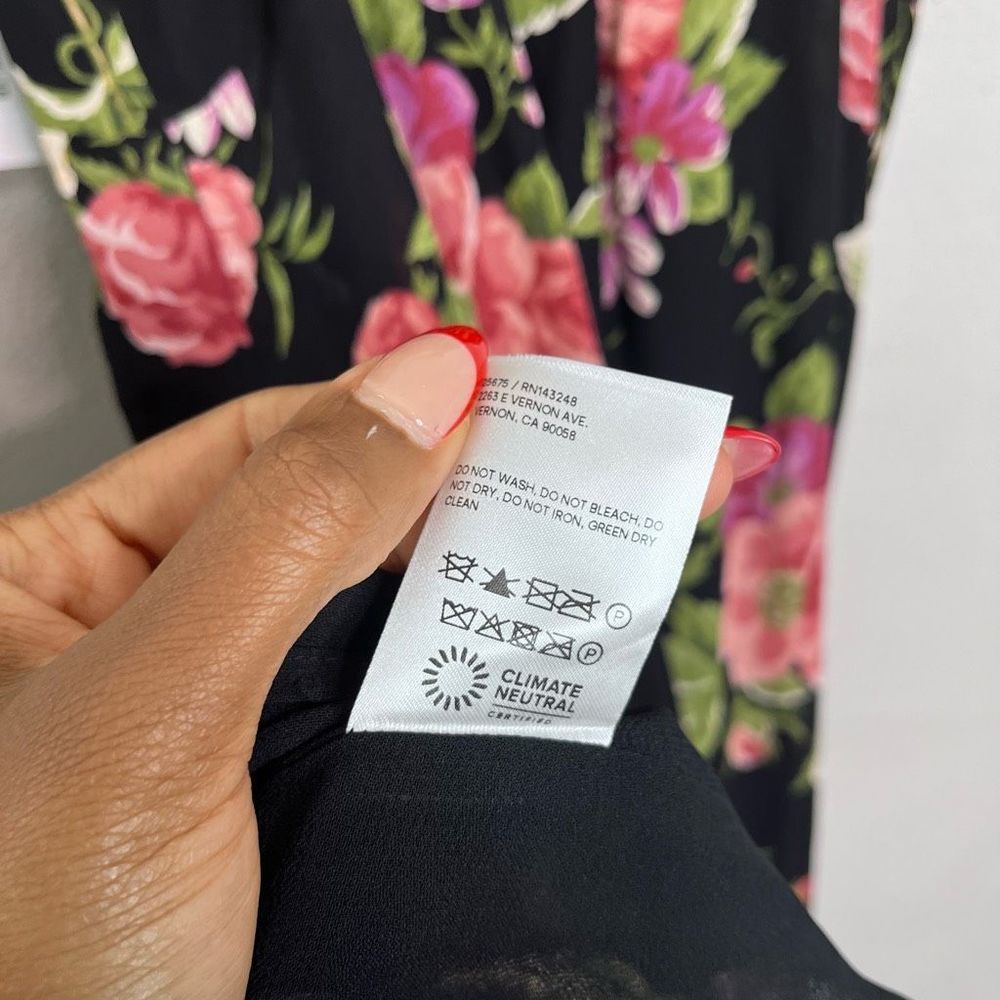 Reformation Black Floral Midi Dress - Picture 11 of 11